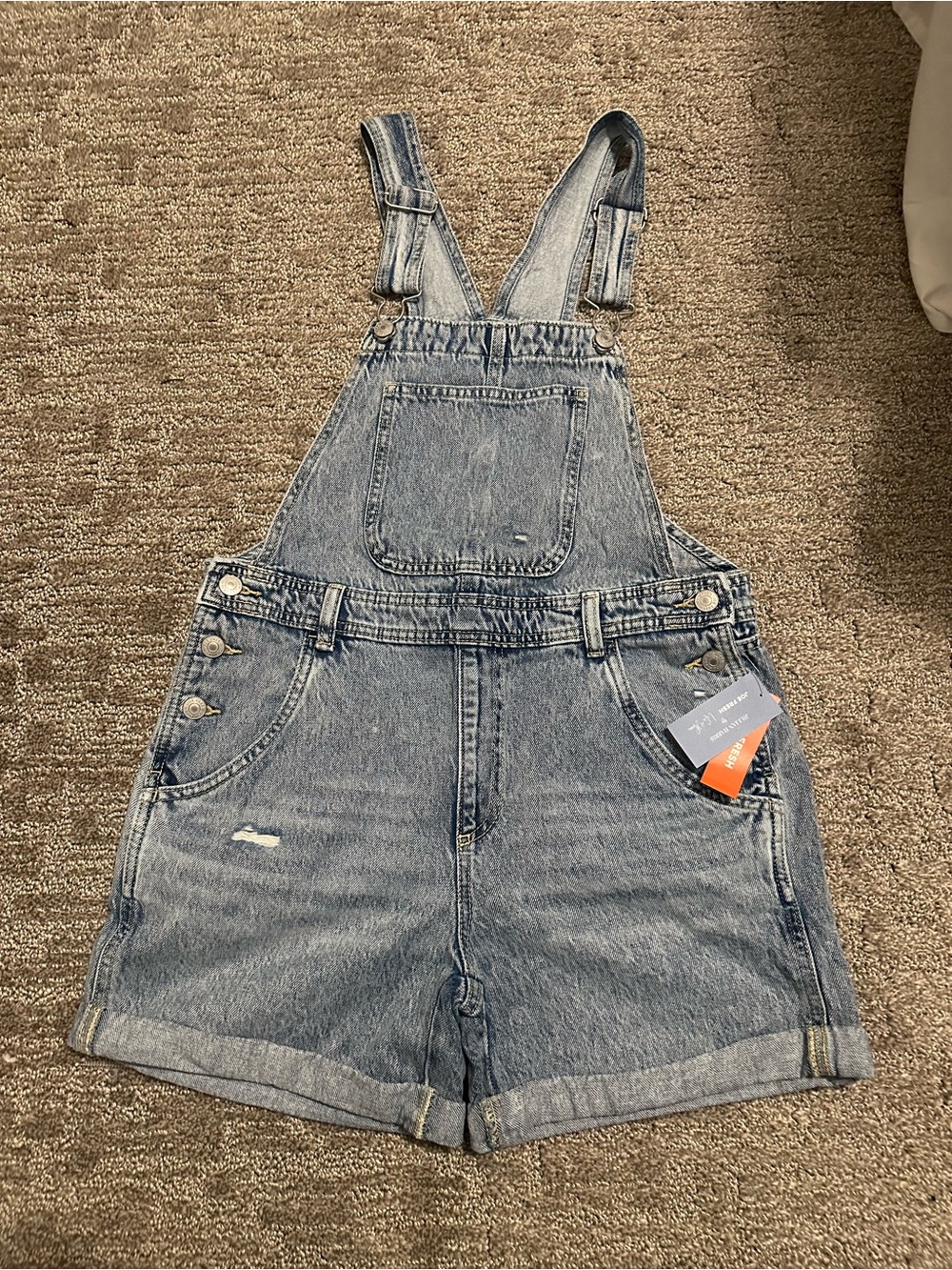 Joe Fresh Light Blue Denim Short Overalls